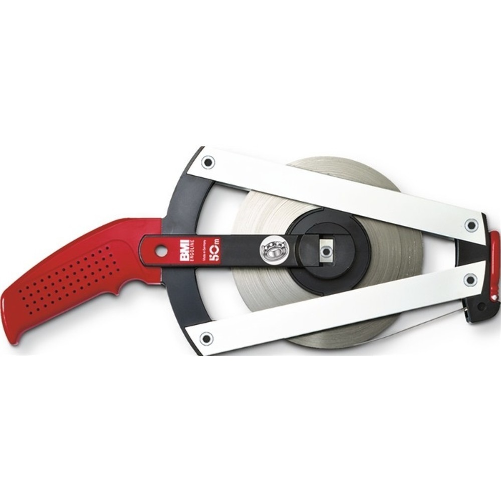 Produktabbildung Nr. 1: BMI Rahmenbandmass ERGOLINE L.30m Band-B.13mm A mm/cm EG II Alu.gelb Stahlmassband