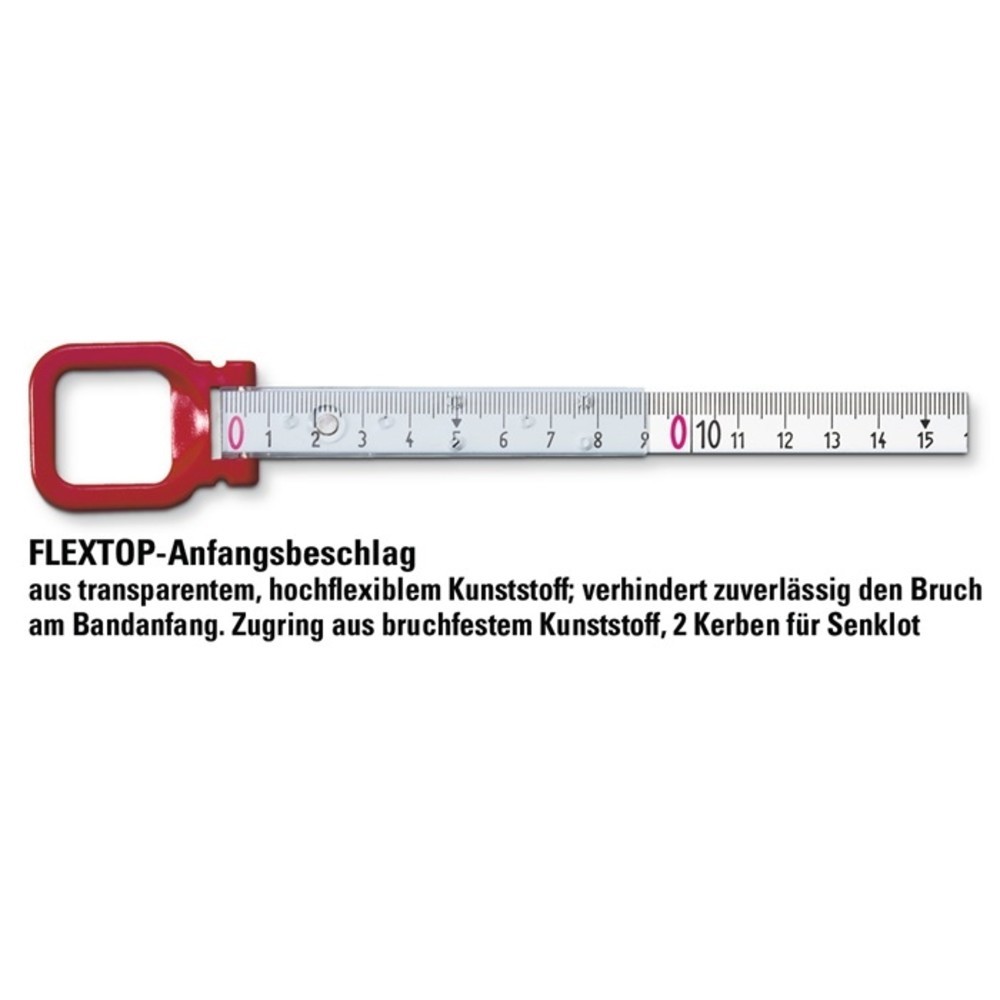 Produktabbildung Nr. 3: BMI Rahmenbandmass ERGOLINE L.30m Band-B.13mm A mm/cm EG II Alu.gelb Stahlmassband