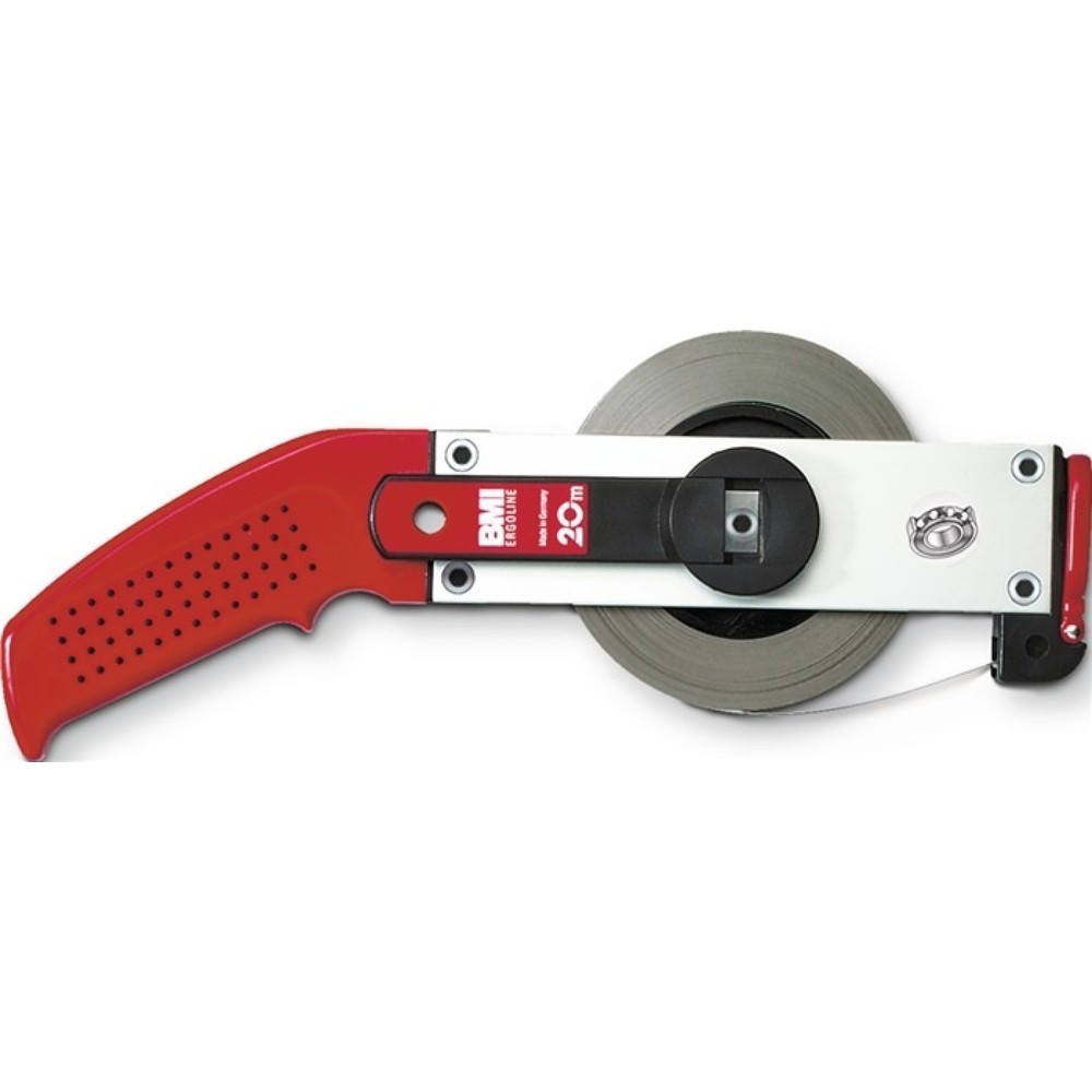 Produktabbildung: BMI Rahmenbandmass ERGOLINE L.50m Band-B.13mm B mm/cm EG II Alu.weiss Stahlmassband