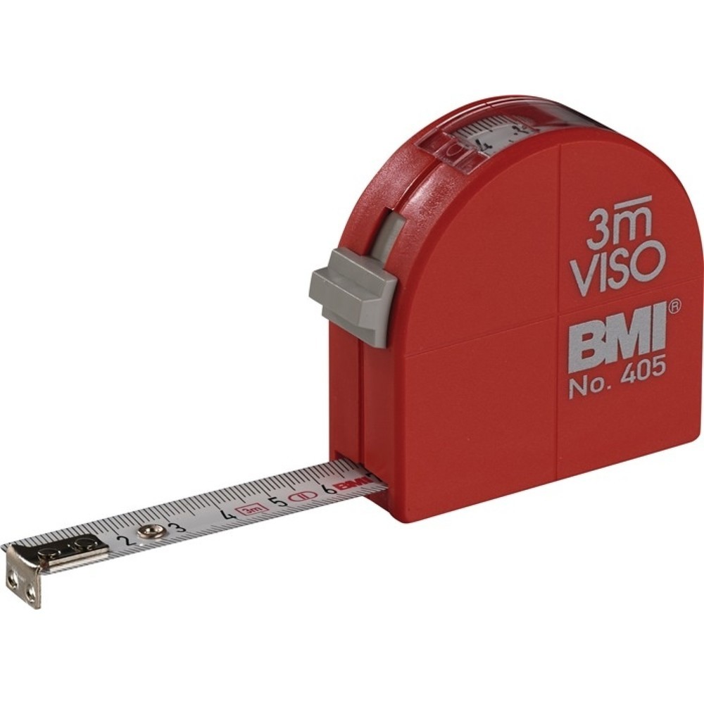 Produktabbildung: BMI Taschenrollbandmass VISO L.3m B.16mm mm/cm EG II PA Sichtfenster