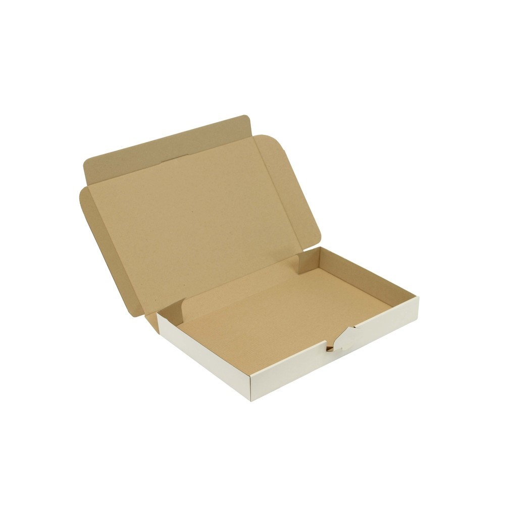 Illustration du produit: Caisse pliante, 1-wave, HxLxP 42 x 338 x 230 mm, blanc, maxi Caisse aux lettres, pour DIN C4, 100 pces/unité de vente