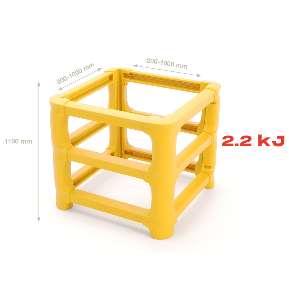 Produktabbildung Nr. 4: BOPLAN® Protection contre les chocs pour colonnes CP Universal, à découper, hauteur 1 100 mm, pour dimensions de colonnes (lxP) 1 000 x 1 000 mm