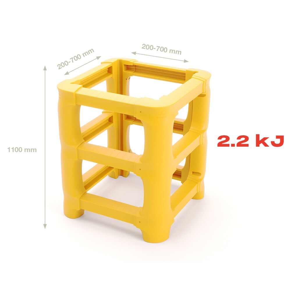 Produktabbildung Nr. 4: BOPLAN® Protection contre les chocs pour colonnes CP Universal, à découper, hauteur 1 100 mm, pour dimensions de colonnes (lxP) 700 x 700 mm
