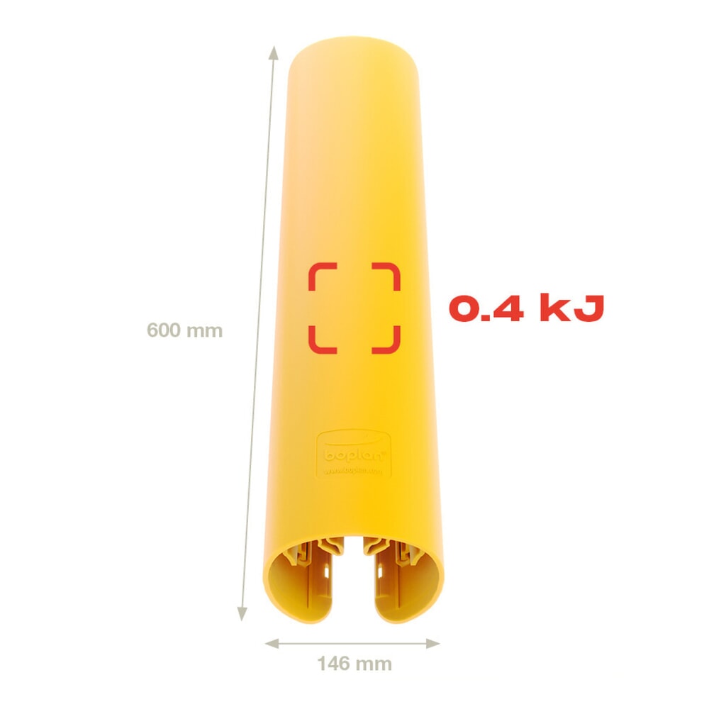 Produktabbildung Nr. 5: BOPLAN® Protection contre les chocs pour rayonnages RackBull XL, en plastique, cote intérieure HxlxP 600 x 75-120 x 50-80 mm