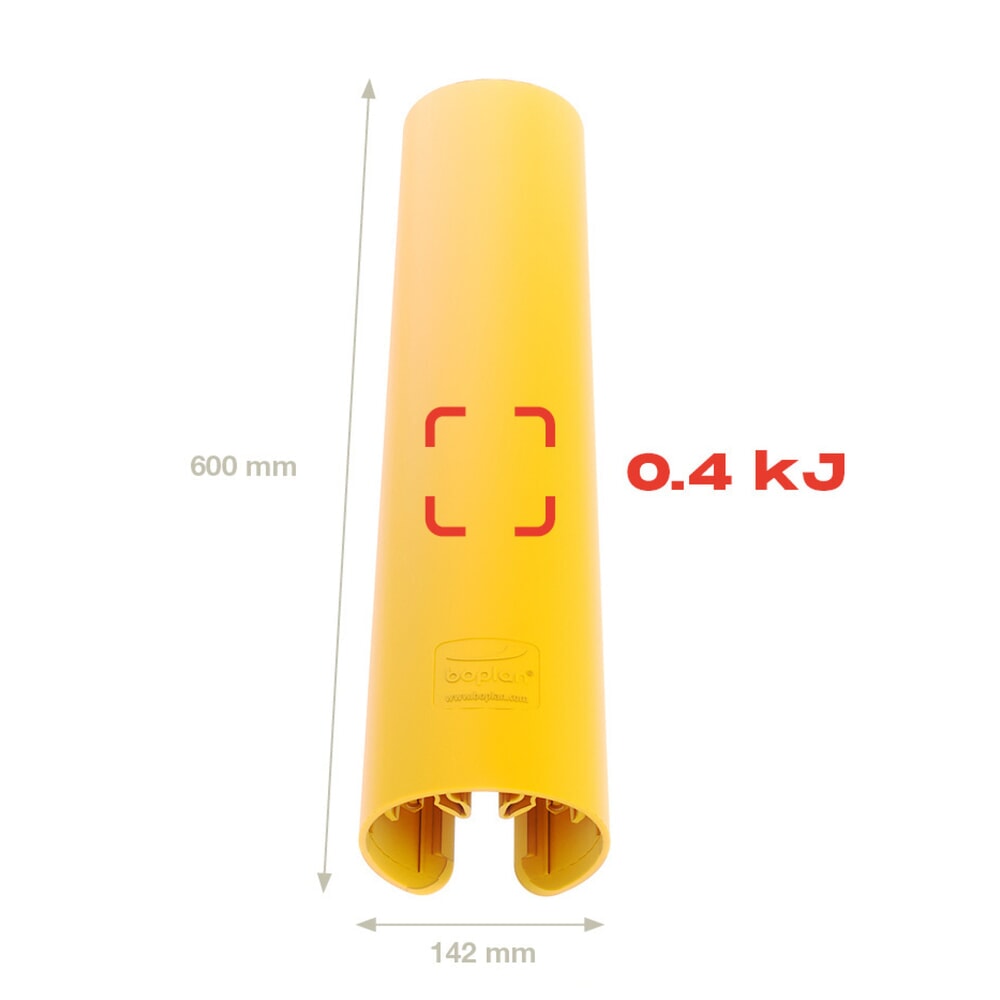 Produktabbildung Nr. 5: BOPLAN® Protection contre les chocs pour rayonnages RackBull L, en plastique, cote intérieure HxlxP 600 x 75-120 x 35-60 mm