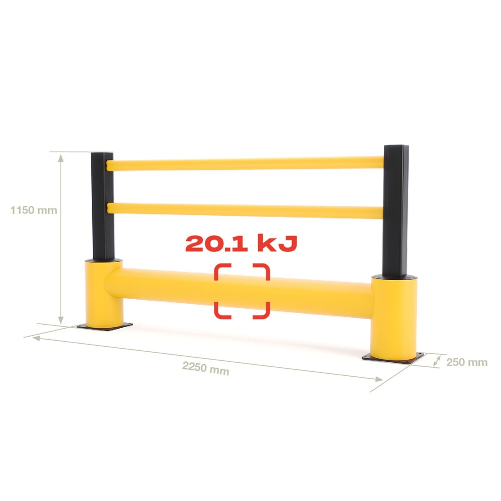 Produktabbildung Nr. 4: BOPLAN® Rammschutzgeländer TB 400 Plus, Innenbereich, HxL 1.150 x 2.250 mm