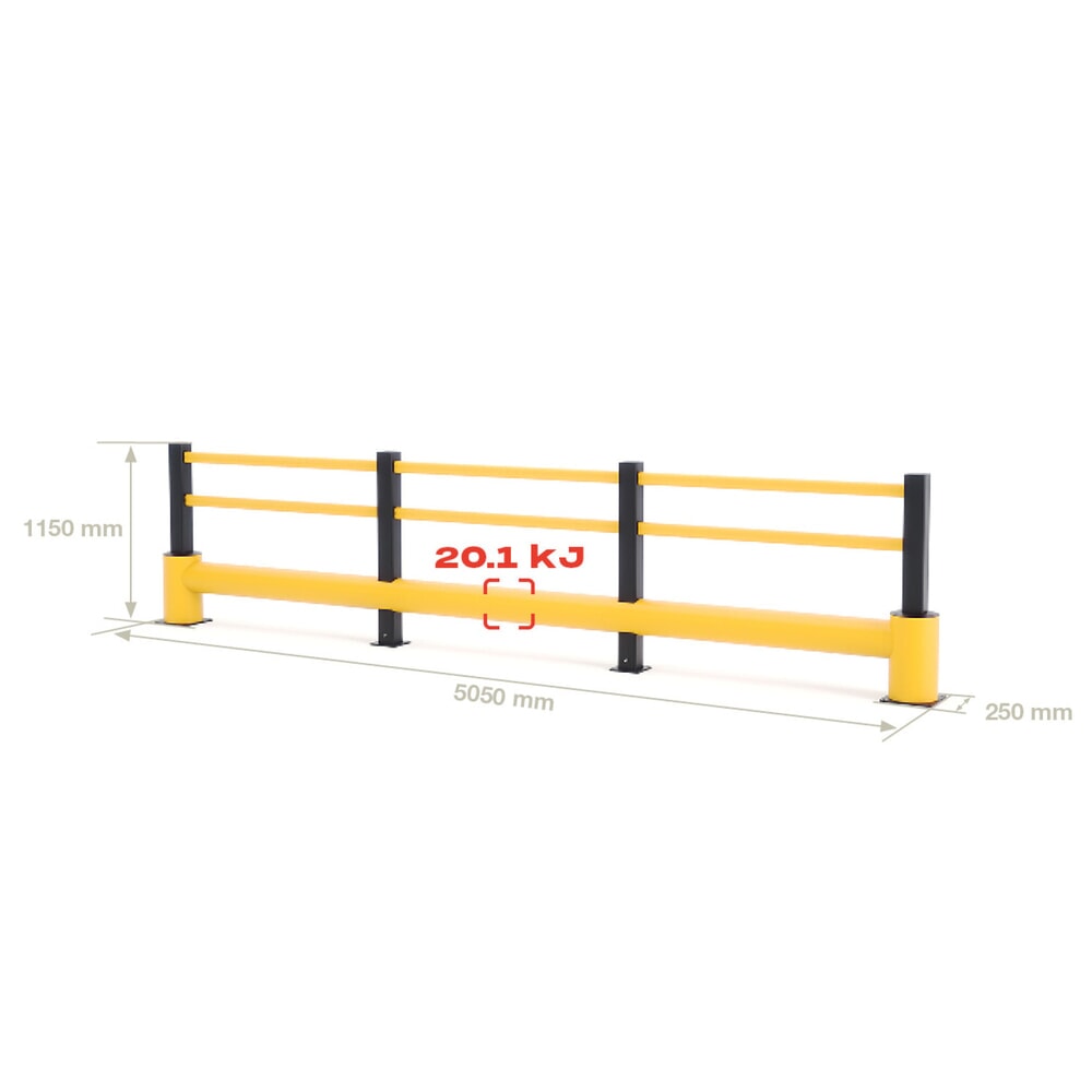 Produktabbildung Nr. 4: BOPLAN® Rammschutzgeländer TB 400 Plus, Innenbereich, HxL 1.150 x 5.050 mm