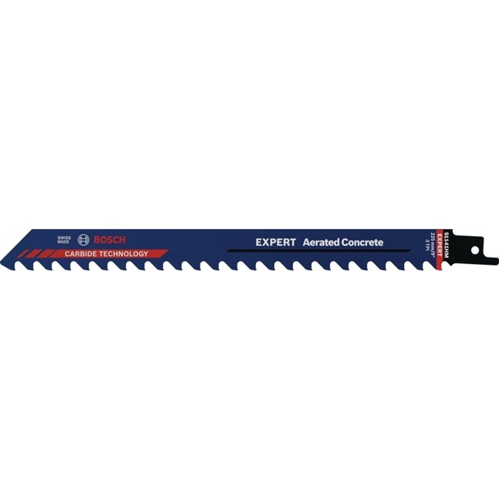 Illustration du produit: BOSCH Säbelsägeblatt Expert Aerated Concrete, Zahnteilung TPI 3 8,5 mm, Länge 225 mm Breite 19 mm, 1 Stück / Karte, S-Schaft