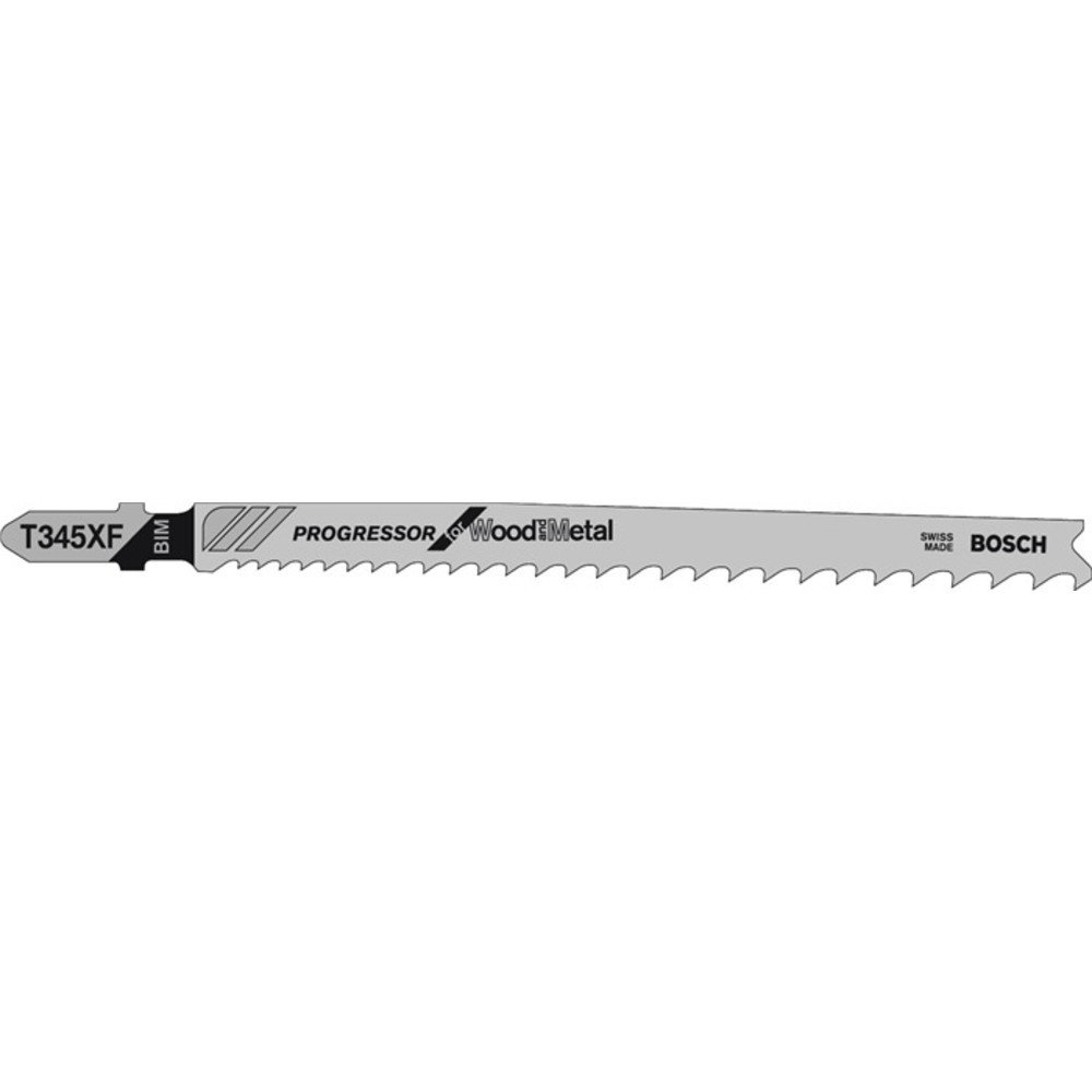 Produktabbildung Nr. 2: BOSCH Stichsägeblatt T 345 XF Gesamt-L.132mm Zahnt.2,4 -5mm BiM 5 St./Karte