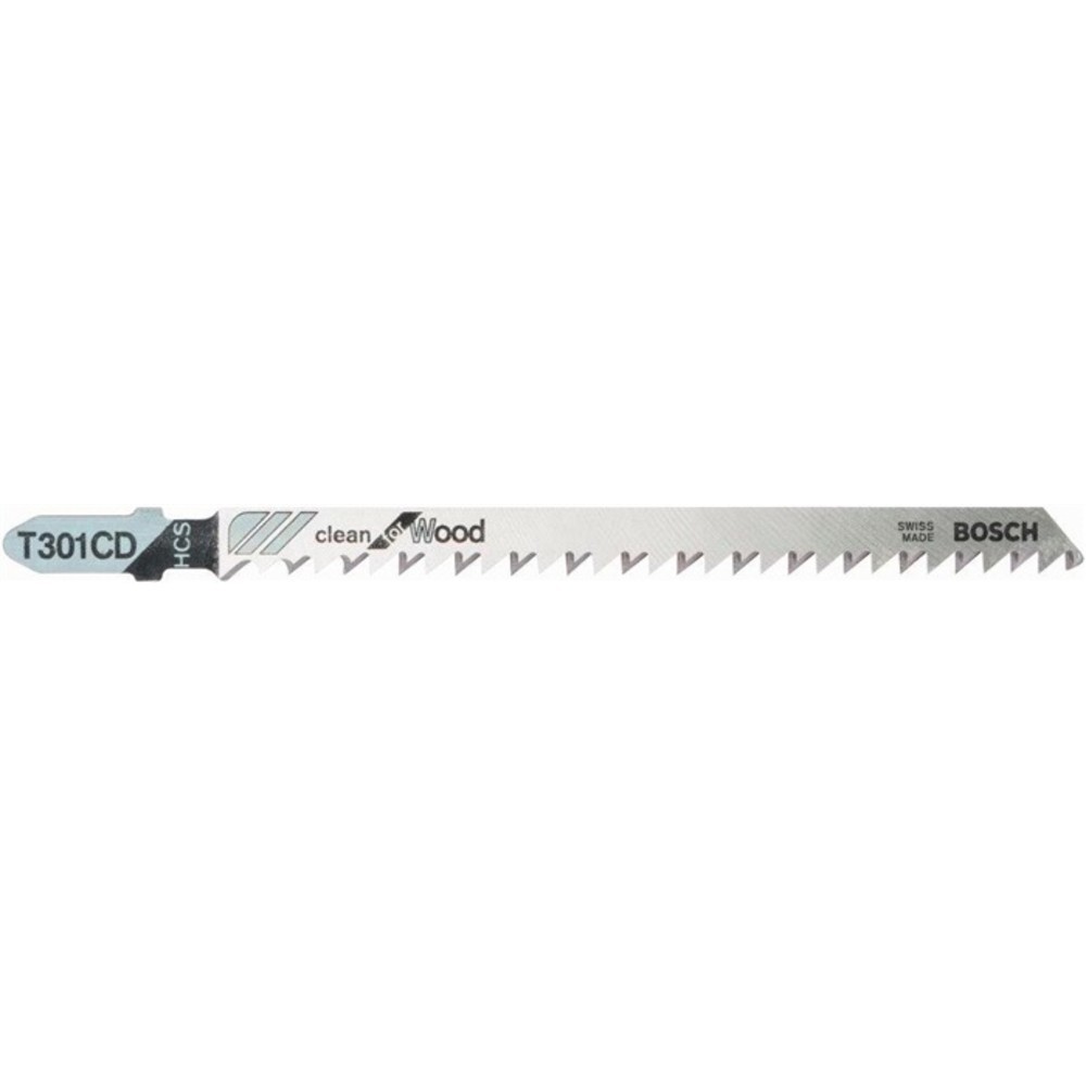 Produktabbildung Nr. 2: BOSCH Stichsägeblatt T 301 CD Gesamt-L.117mm Zahnt.3mm HCS 5 St./Karte