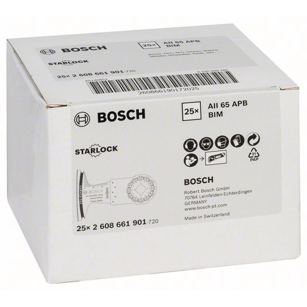 Produktabbildung Nr. 2: BOSCH Tauchsägeblatt AIZ 65 BB Wood and Nails, BIM, B.65mm L.40mm, 25-tlg., f.Holz m.Nägeln
