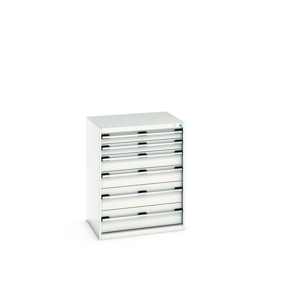 Produktabbildung: bott cubio Schubladenschrank, Schubladen 2x100 + 2x150 + 2x200 mm, TK je 200 kg, Breite 800 mm, lichtgrau