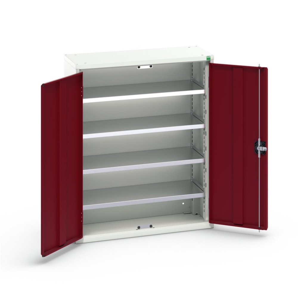 Illustration du produit: bott Armoire à bacs verso, avec 4 tablettes et 20 bacs à bec, lxPxH : 800 x 350 x 1 000 mm