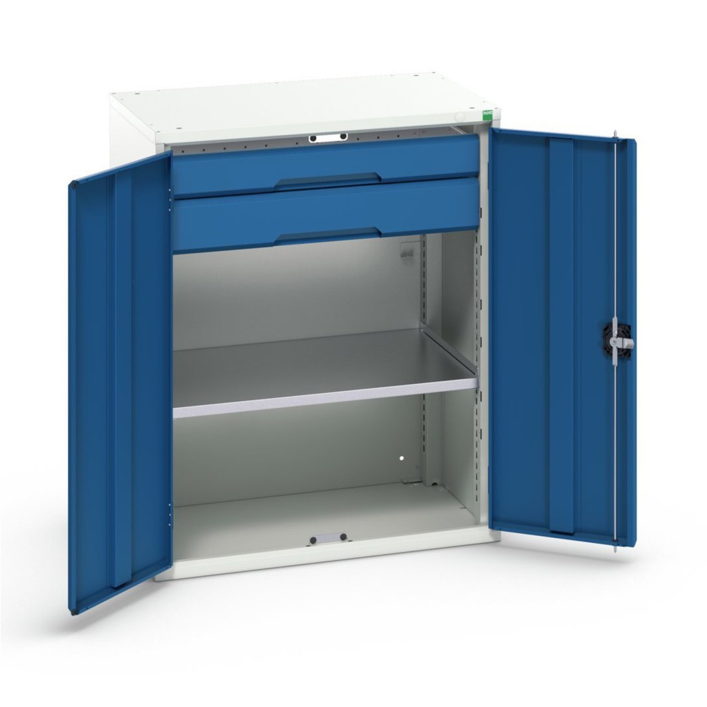 Illustration du produit: bott Armoire à portes battantes avec tiroirs verso, avec 1 tablette et 2 tiroirs, lxPxH : 800 x 550 x 1 000 mm