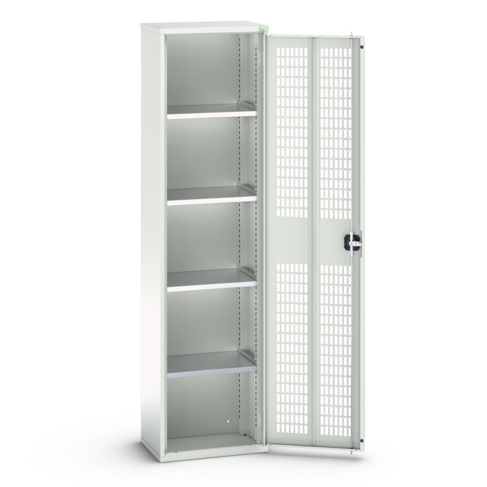 Illustration du produit: bott Armoire à portes battantes verso avec ventilation, avec 4 tablettes, lxPxH : 525 x 350 x 2 000 mm