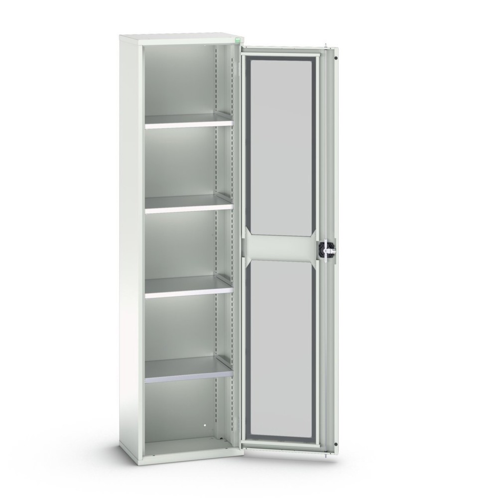 Illustration du produit: bott Armoire à porte battante verso, porte transparente, avec 4 tablettes, lxPxH : 525 x 350 x 2 000 mm