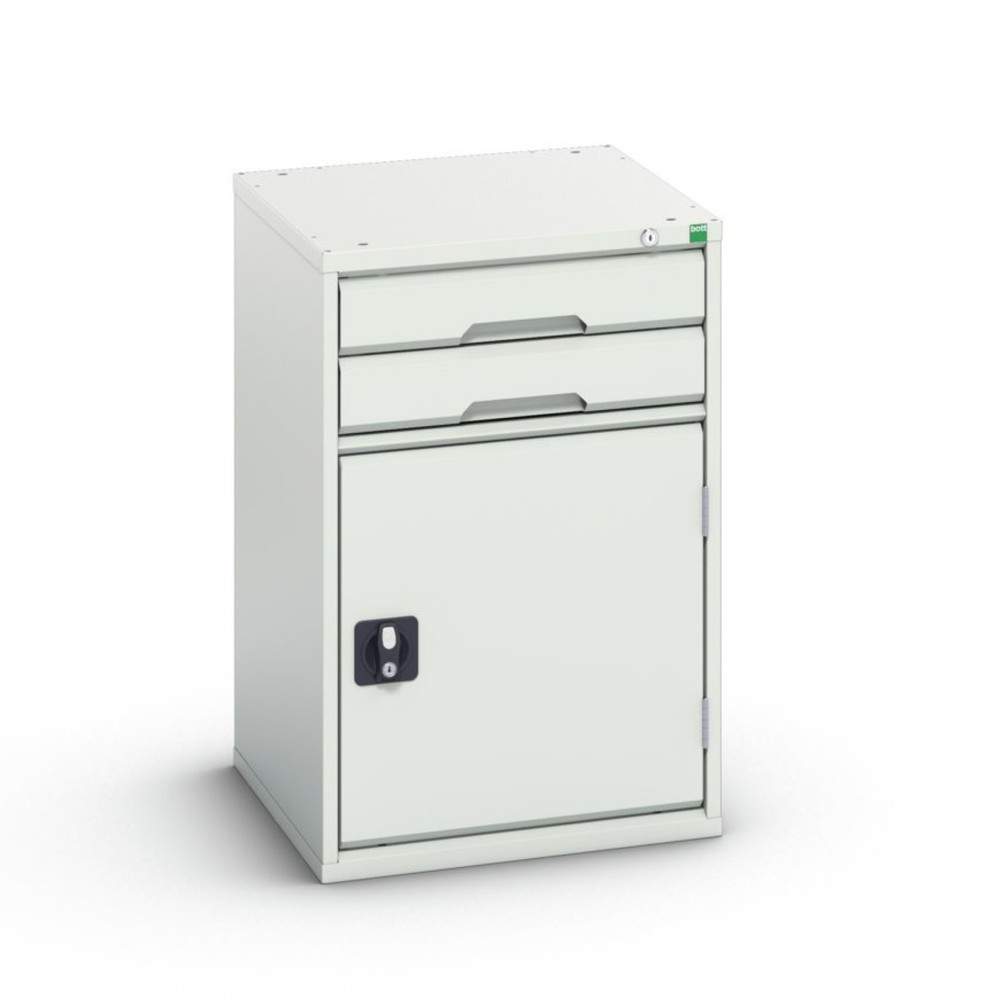 Illustration du produit: bott Armoire à tiroirs verso avec porte battante, avec 2 tiroirs et tablette, lxPxH : 525 x 550 x 800 mm