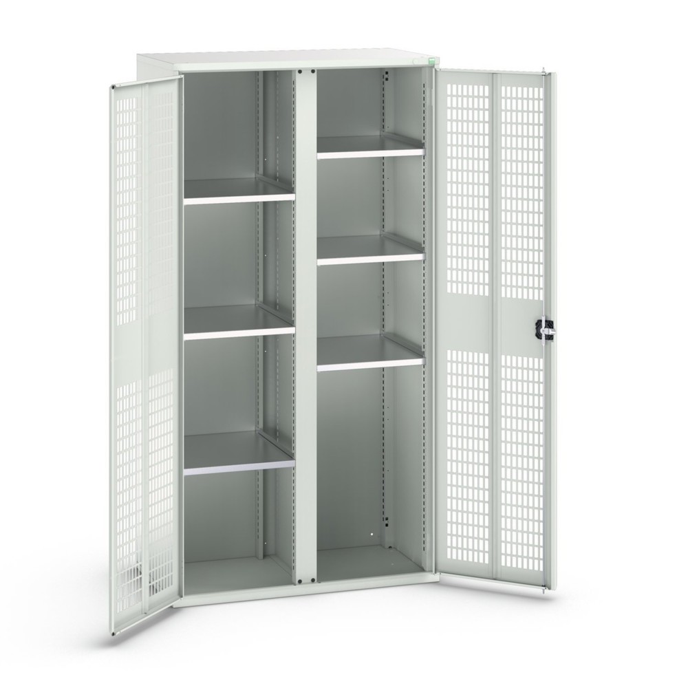 Illustration du produit: bott verso Armoire-penderie avec ventilation, avec 6 tablettes et paroi de séparation, lxPxH : 1 050 x 550 x 2 000 mm