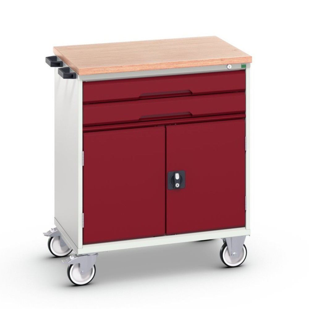 Illustration du produit: bott verso Chariot d’atelier, avec 2 tiroirs, porte et top en multiplex