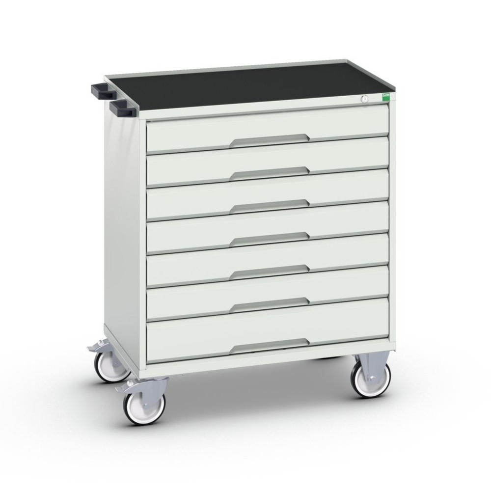 Illustration du produit: bott verso Chariot d’atelier, avec 7 tiroirs et rebord