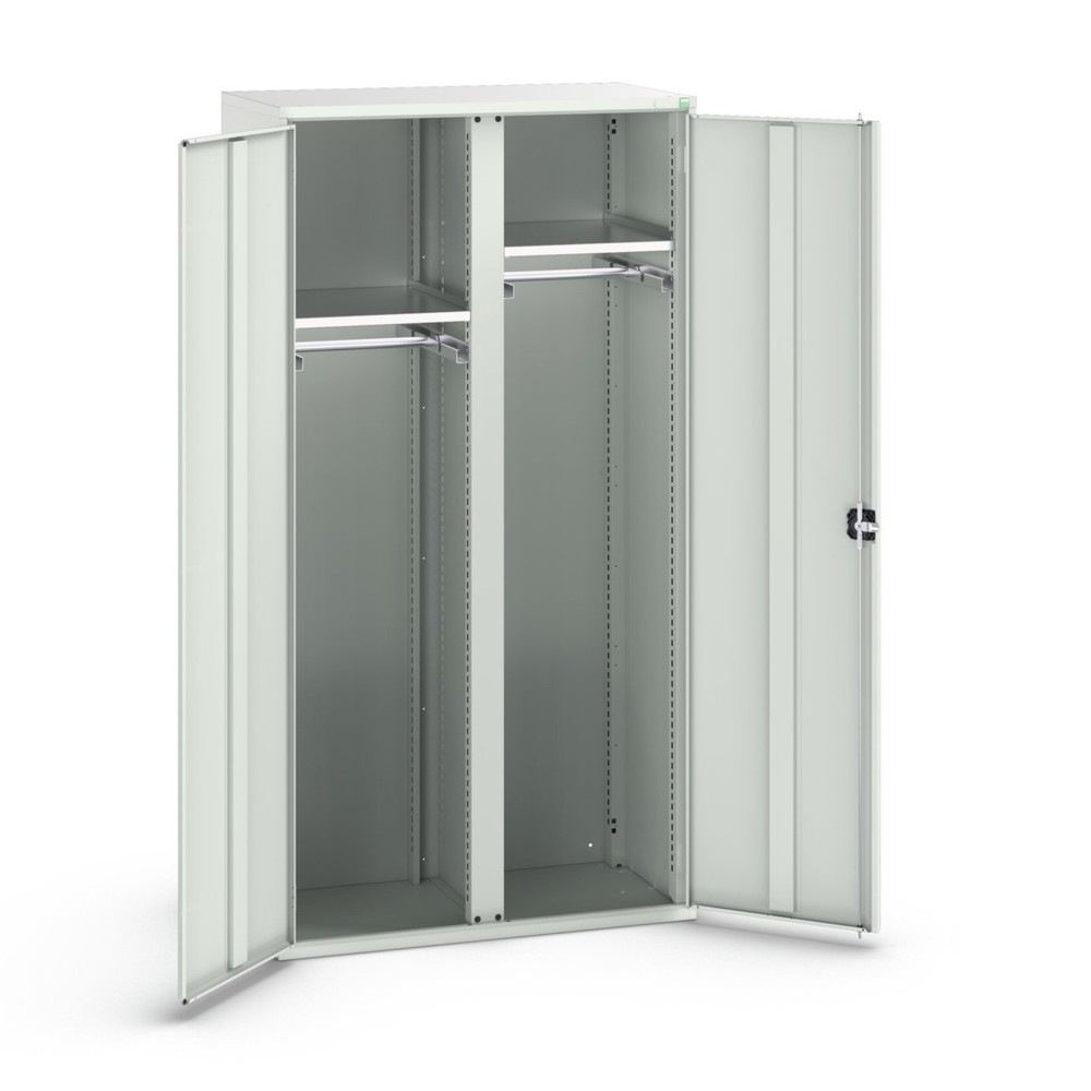 Produktabbildung: bott verso Flügeltürschrank mit Schubladen, mit 2 Fachböden und 2 Kleiderstangen, BxTxH: 1050 x550 x 2000 mm