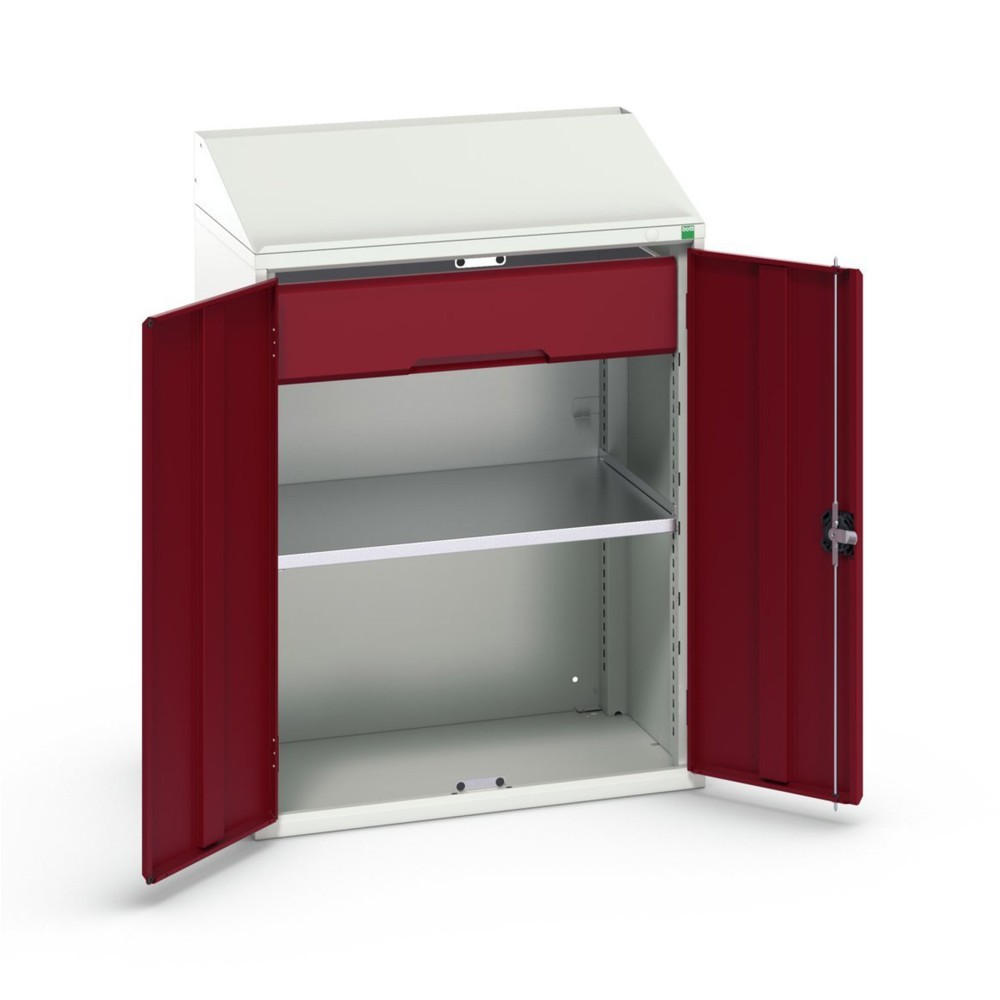 Produktabbildung Nr. 1: bott verso Pultschrank, mit 1 Fachboden und 1 Schublade, BxTxH: 800 x 550 x 1130 mm
