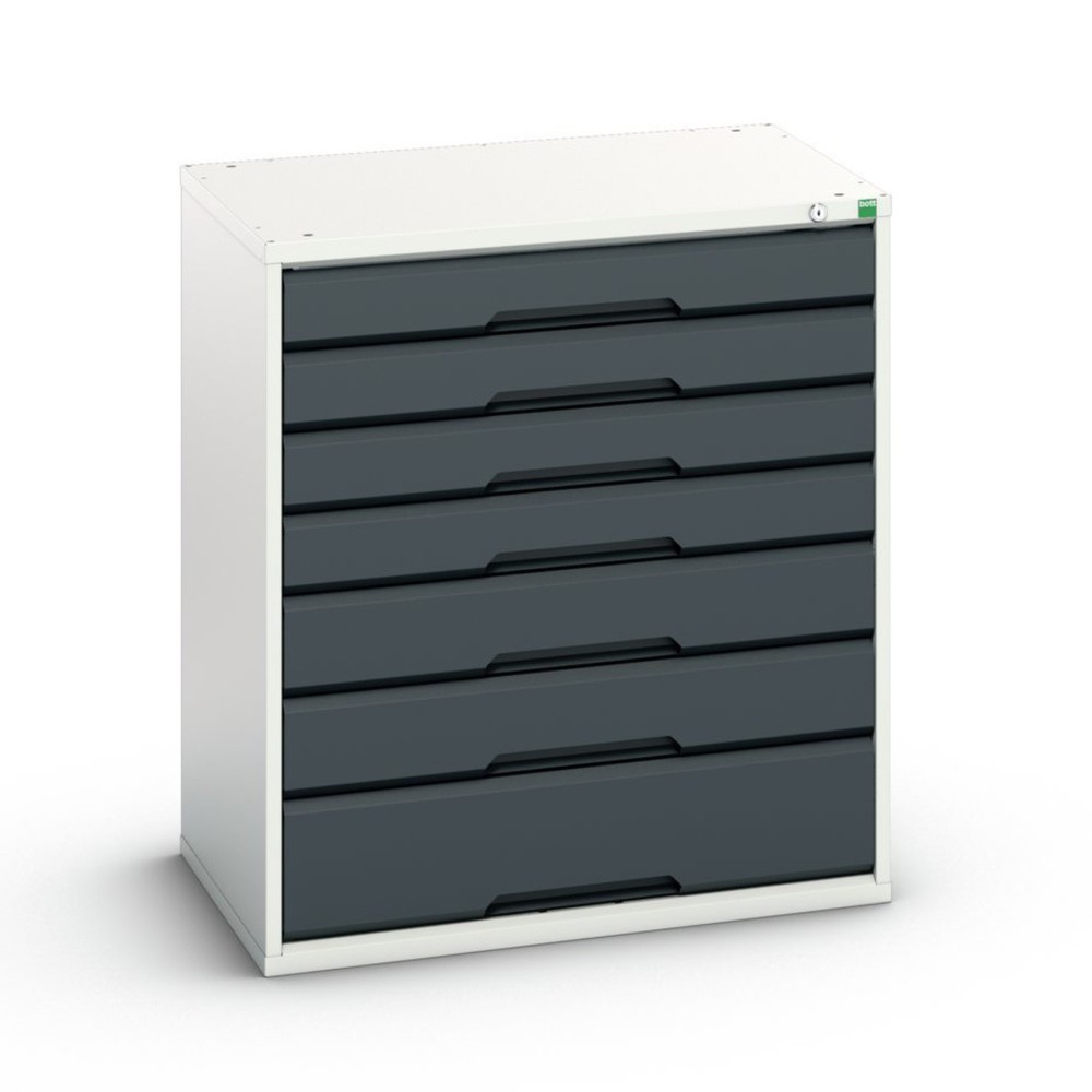 Produktabbildung: bott verso Schubladenschrank, mit 7 Schubladen und Einzelauszug, BxTxH: 800 x 550 x 900 mm