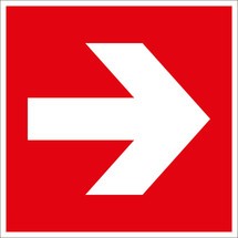 Brandschutzschild – Richtungsangabe links/rechts