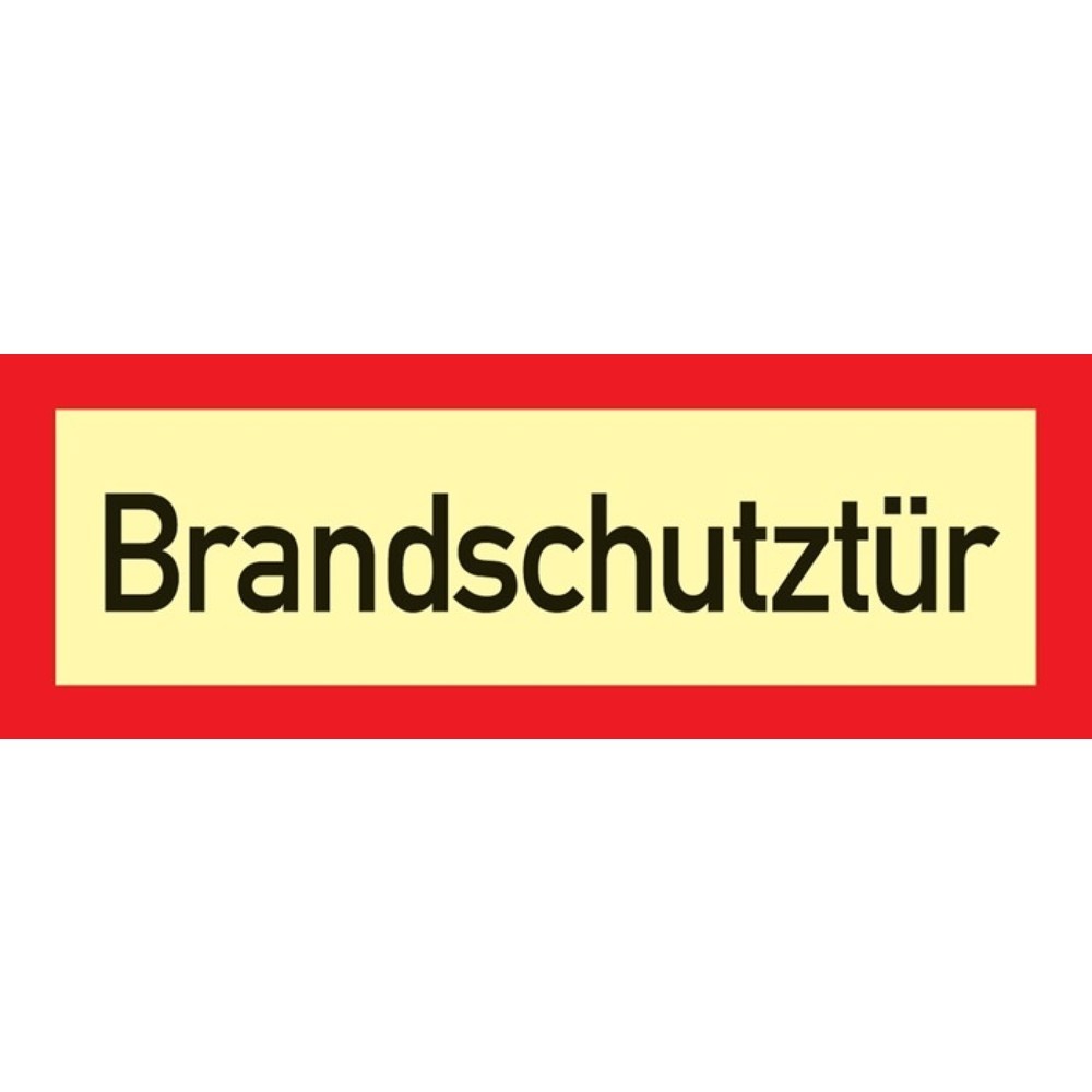 Produktabbildung: Brandschutzzeichen DIN 4066, Brandschutztür, L297xB105 mm, Folie