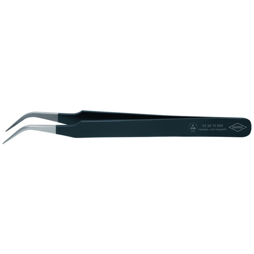 Produktabbildung Nr. 2: Pincette de précision L. 120 mm 45 degr. coudé forme faucille inoxydable, antima