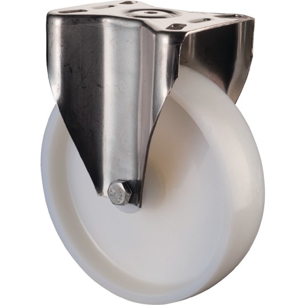 Illustration du produit: BS ROLLEN Roue fixe, plastique, Ø de la roue 75 mm, capacité de charge 60 kg, plaque L60xl60 mm