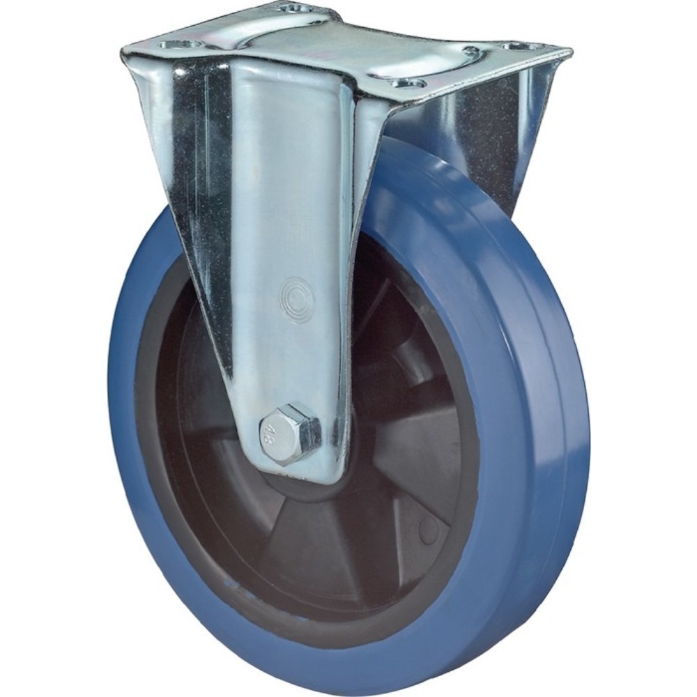Illustration du produit: BS ROLLEN Roue fixe, plastique, roue Ø 100 mm, capacité de charge 140 kg, plaque L104xl80 mm