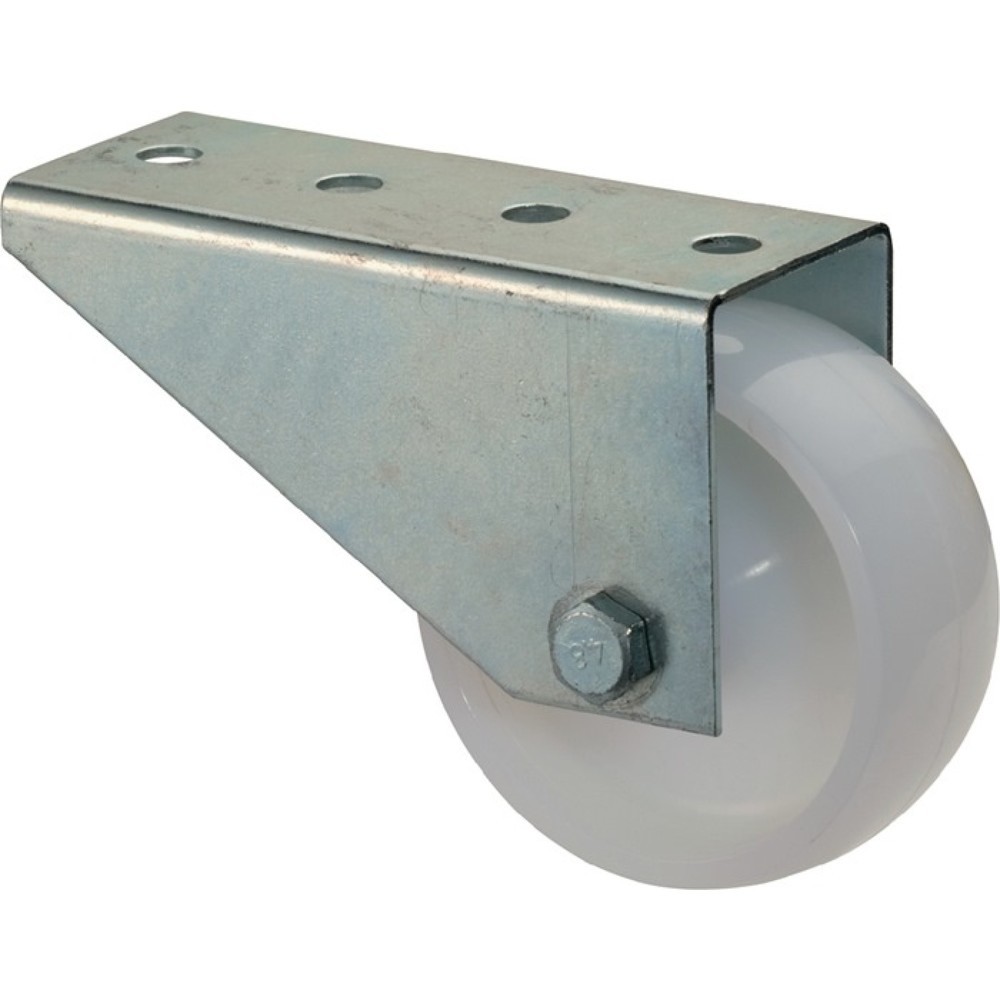 Illustration du produit: BS ROLLEN Roulette de porte fixe, avec plaque à visser, roue Ø 80 mm, capacité de charge 50 kg, plastique