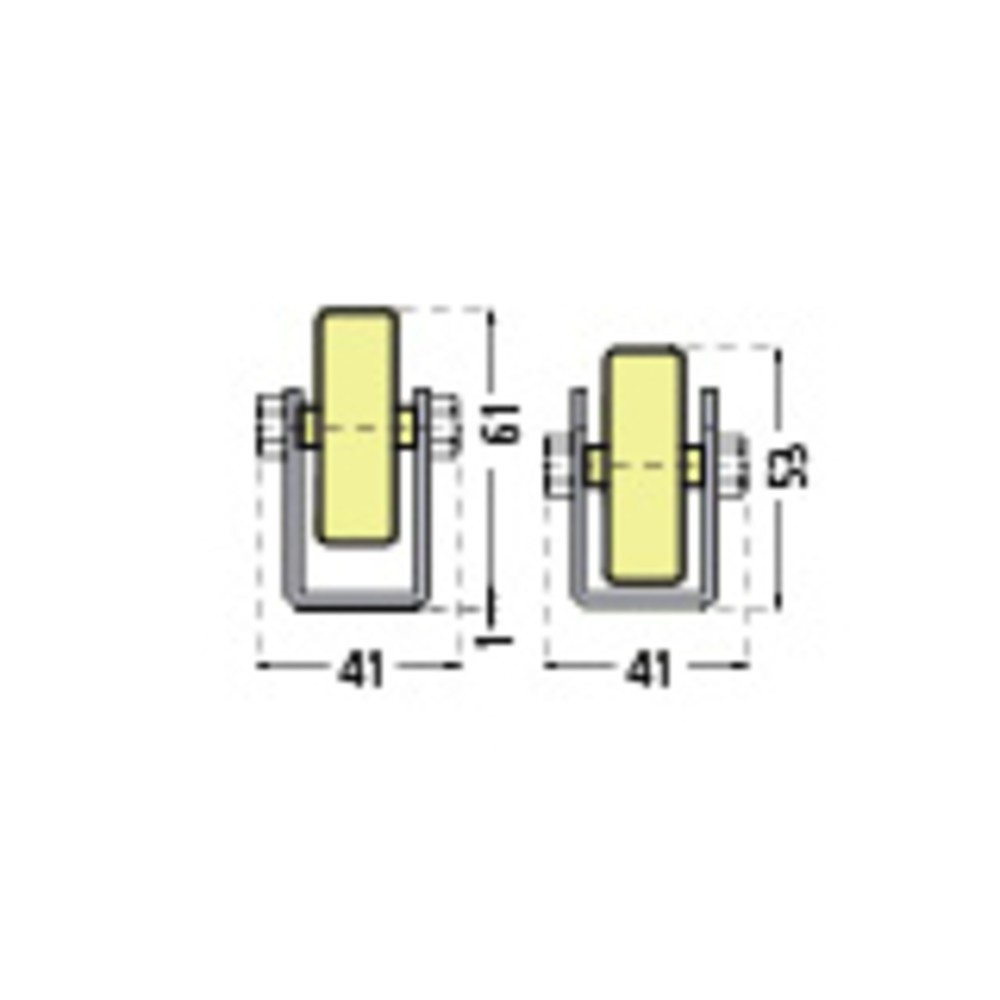 Produktabbildung Nr. 2: BS ROLLEN Universal-Rollenschiene, Stahlrollen, Teilung 75 mm, TK pro Rolle 20 kg
