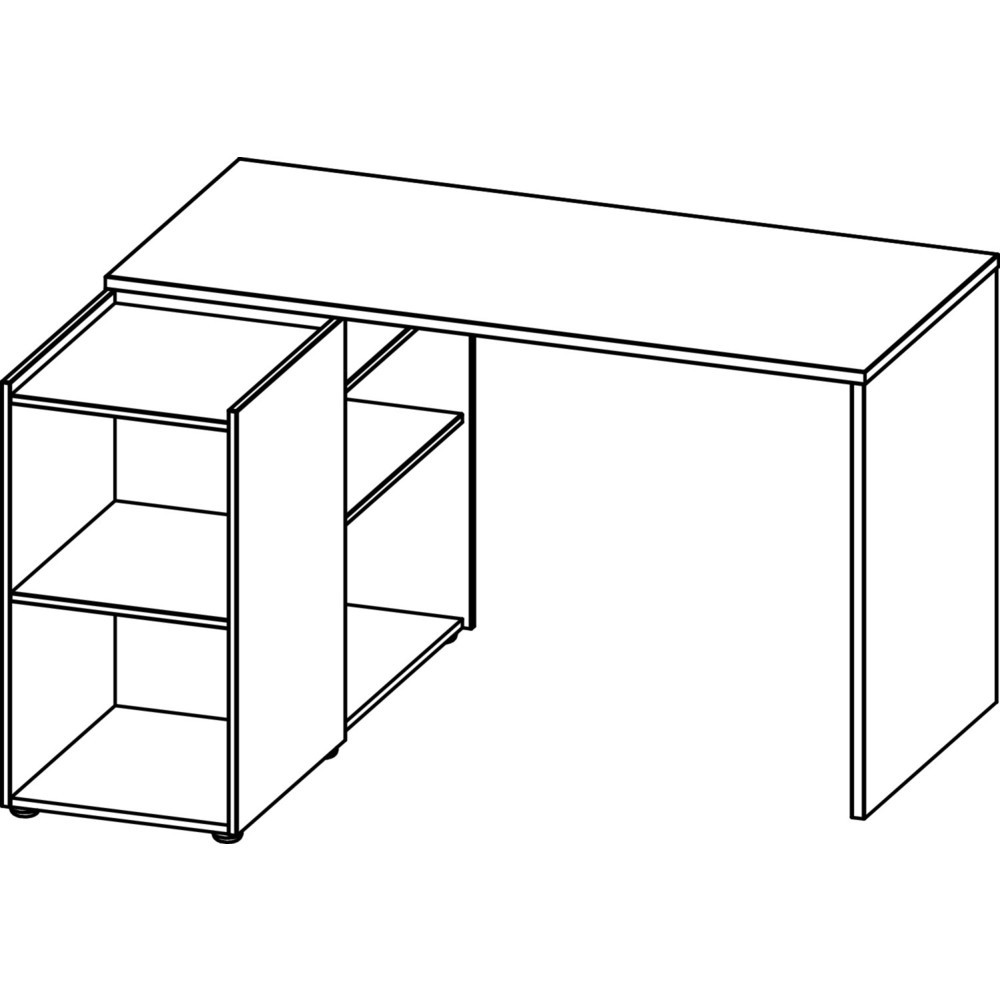 Produktabbildung Nr. 10: Bureau d'angle AUSTIN, 1 290 x 1 070 mm, graphite/noir chêne de Navarre