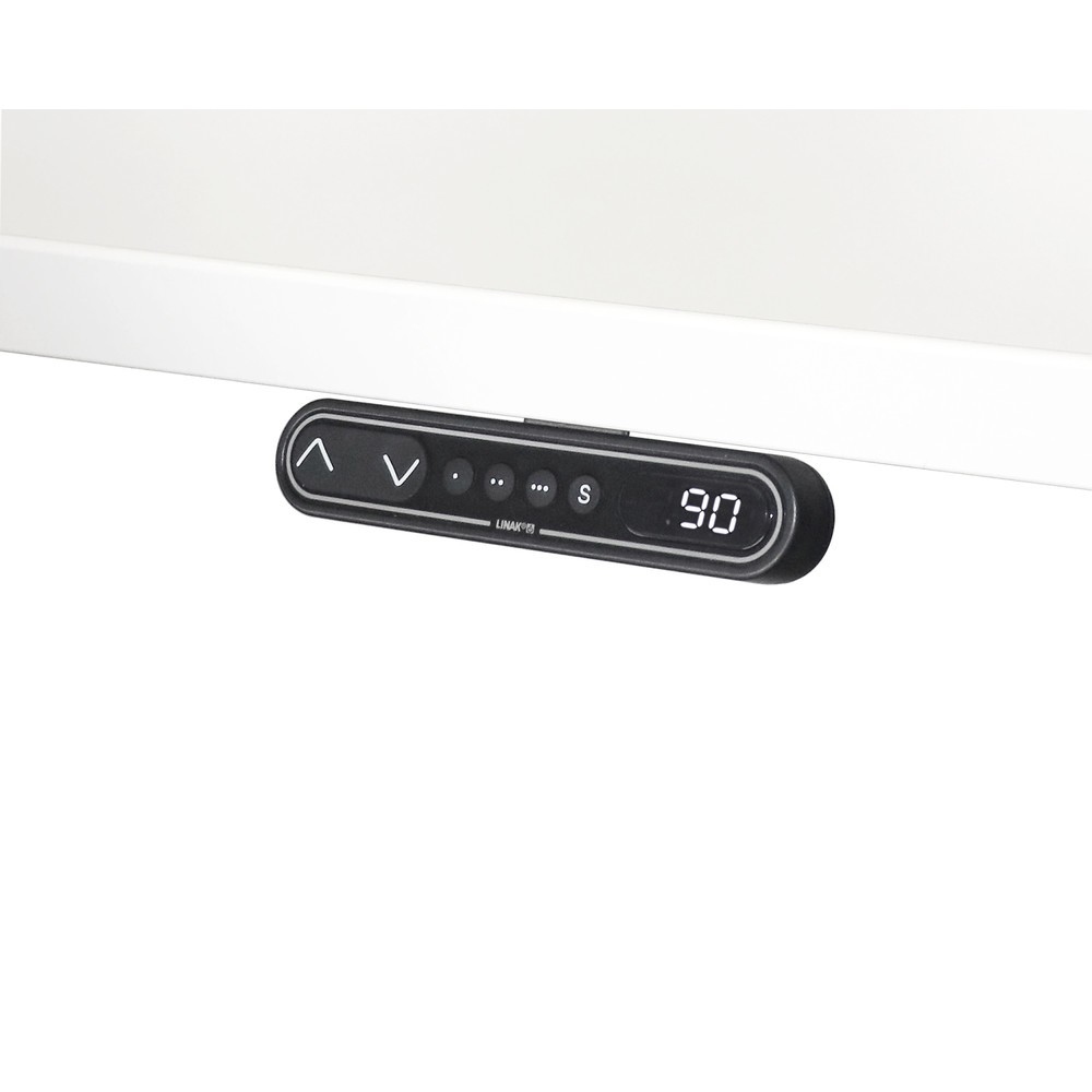 Produktabbildung Nr. 4: Bureau assis/debout Hammerbacher él.200 x 100 cm blanc