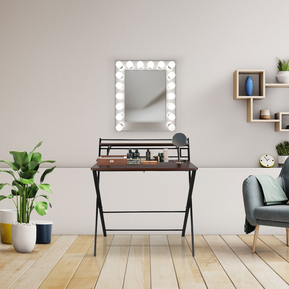 Produktabbildung Nr. 8: Bureau / table de travail hjh OFFICE EASY CLAP 92 x 84, noyer / noir