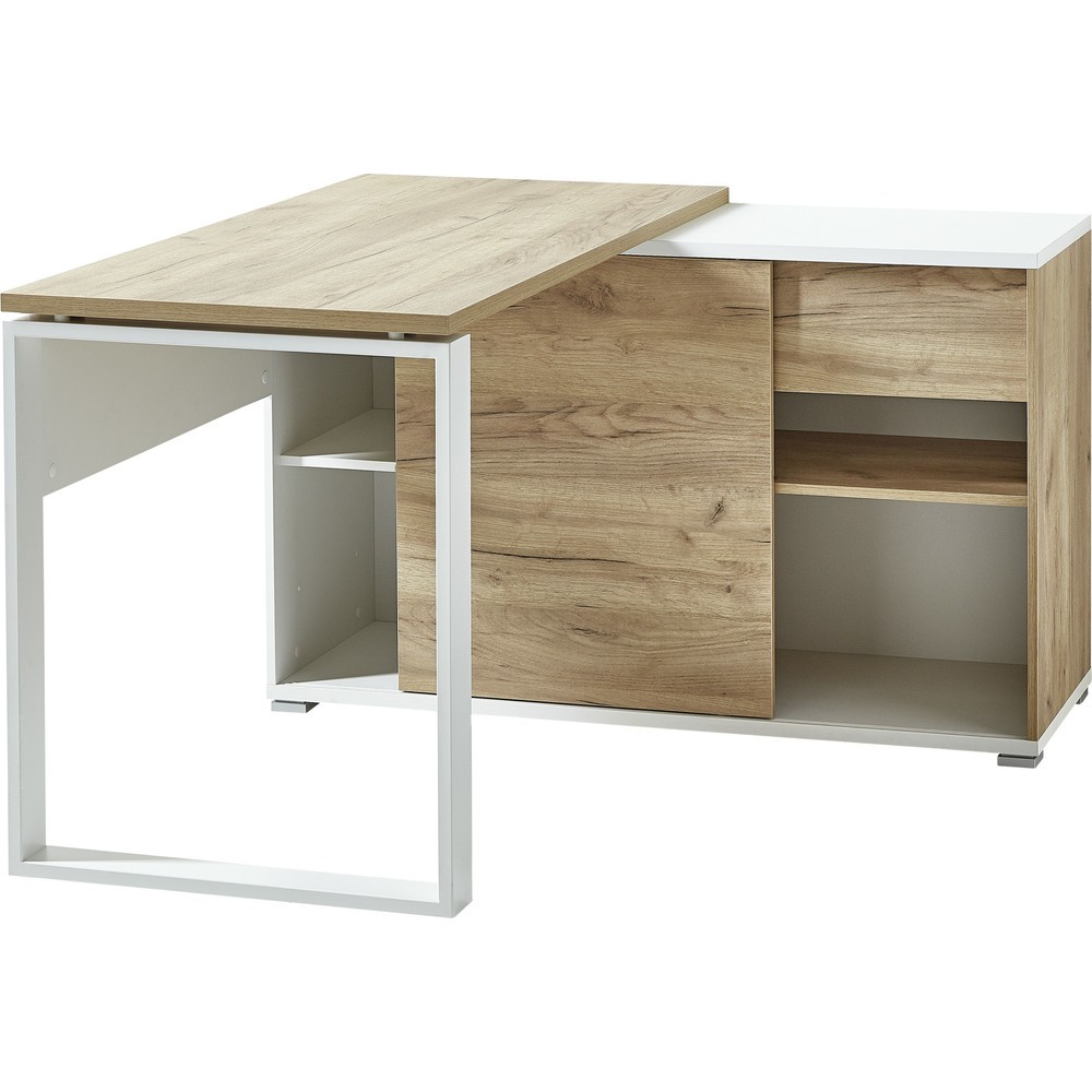 Produktabbildung Nr. 8: Bureau d'angle LIONI, blanc/imitation chêne de Navarre
