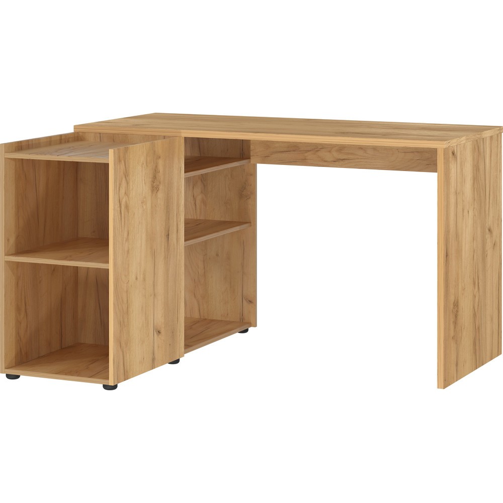 Illustration du produit: Bureau d'angle OLVERA, 1 290 x 1 070 mm, imitation chêne de Navarre.