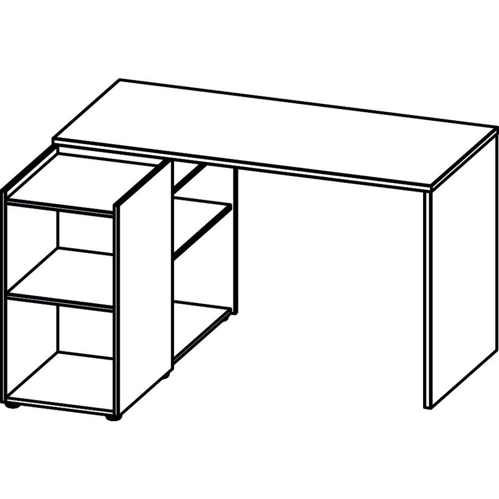 Produktabbildung Nr. 8: Bureau d'angle OLVERA, 1 290 x 1 070 mm, imitation chêne de Navarre.