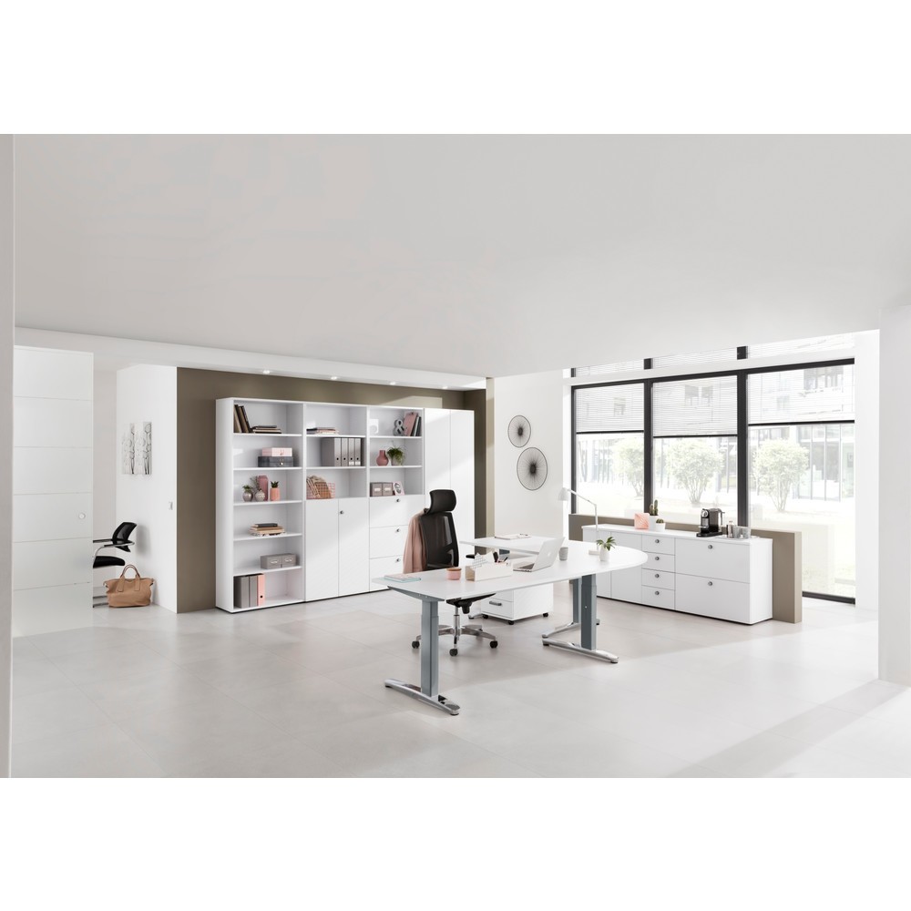 Produktabbildung Nr. 6: Bureau, pied C réglable en hauteur lxP 1 600 x 800 mm, blanc