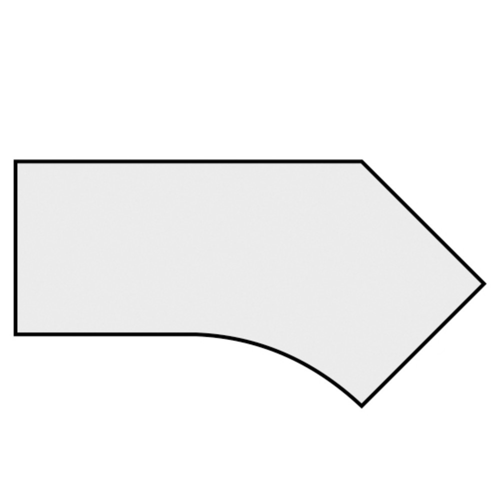 Produktabbildung Nr. 4: Bureau Profi, 4 pieds, réglable en hauteur, forme libre 135° à gauche, l x P 2 166 x 1 130 mm, blanc