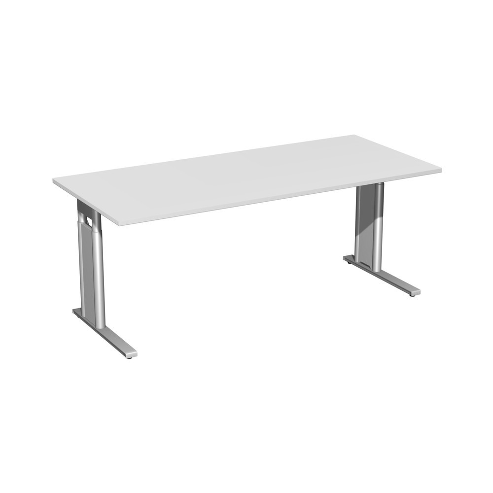 Illustration du produit: Bureau Profi, bâti à pied en C, réglable en hauteur, l x P 1 800 x 800 mm, gris clair