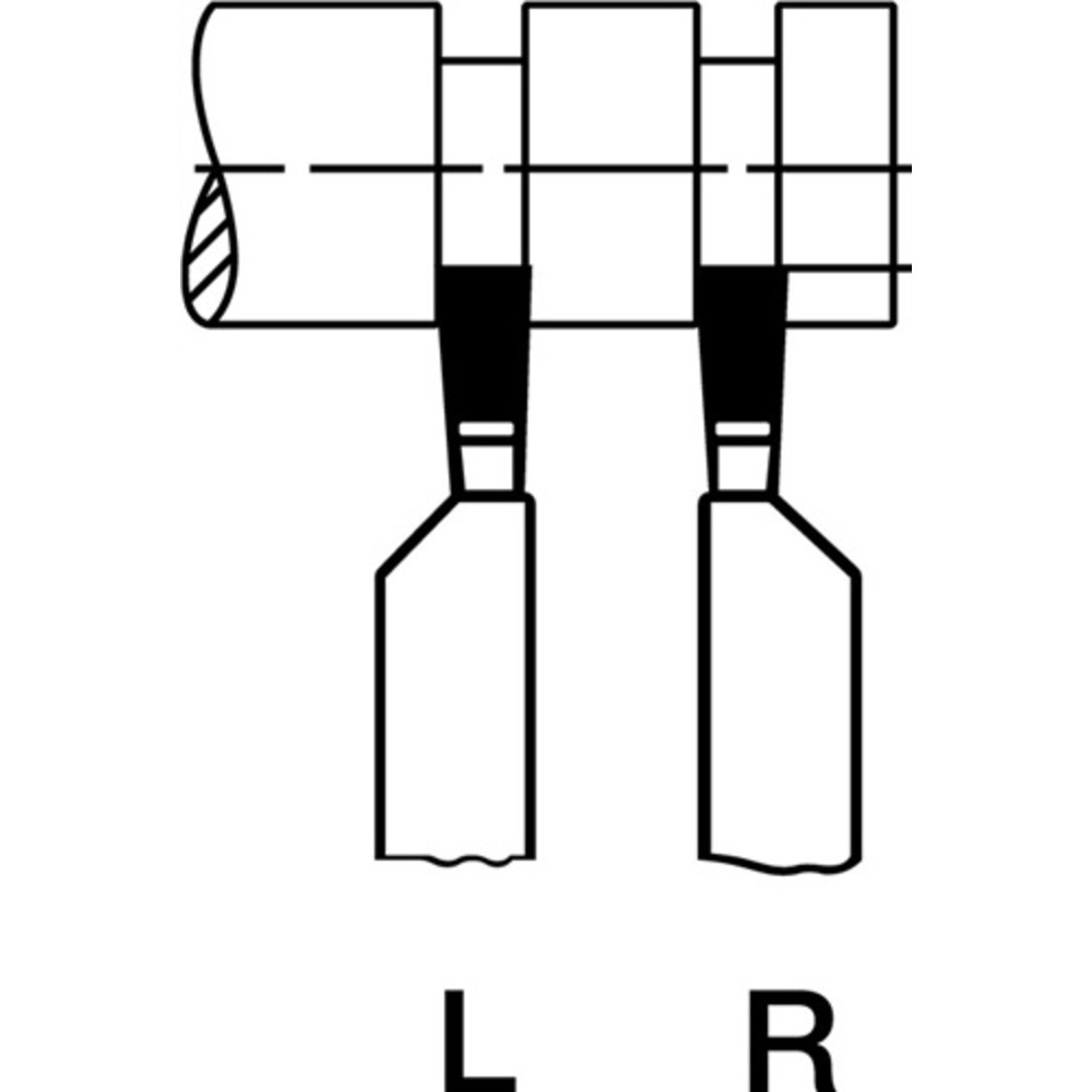 Produktabbildung Nr. 2: Outil à charioter à percer DIN 4981 ISO7 12 x 8 mm à gauche WILKE
