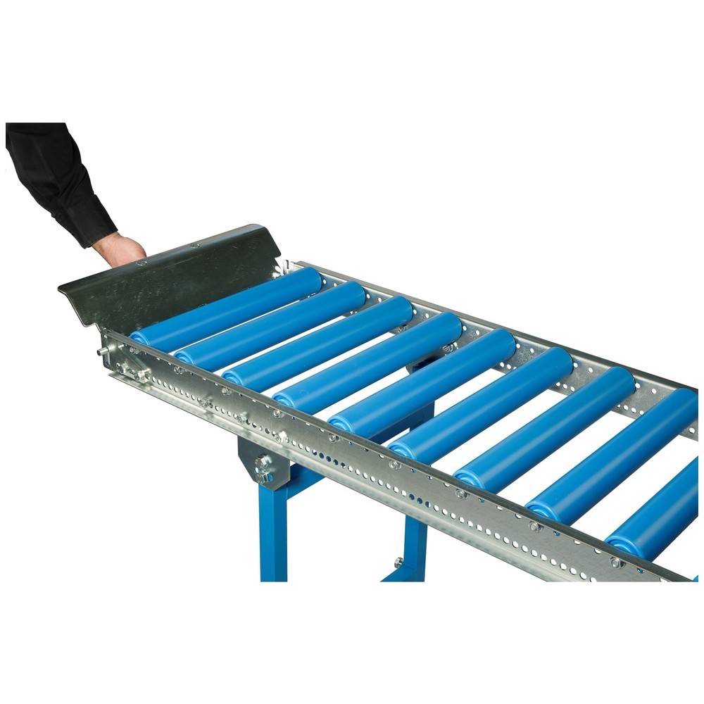 Illustration du produit: Butée terminale pour convoyeur à petits rouleaux ou à rouleaux légers, rabattable, largeur de convoyeur 600 mm