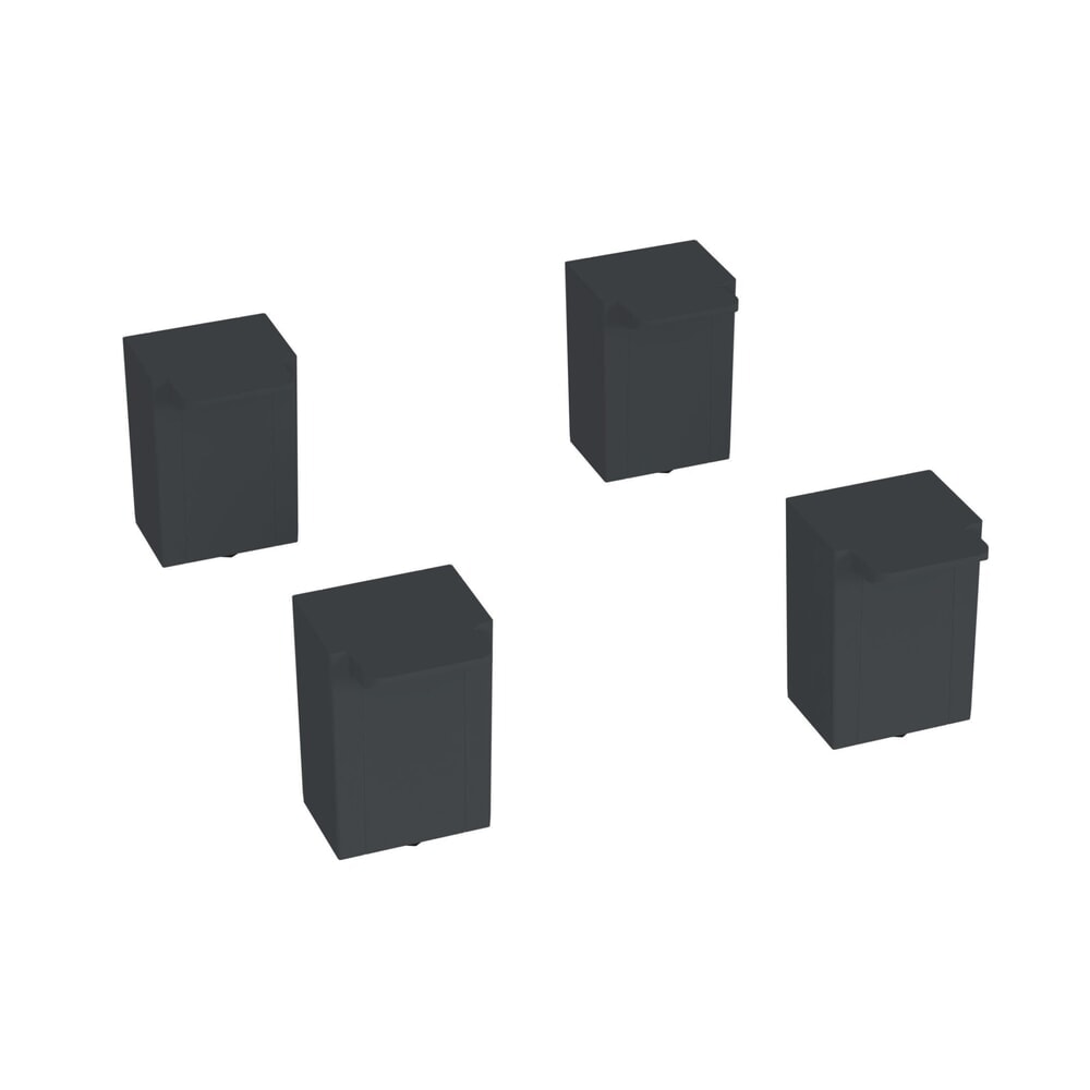 Produktabbildung: C+P 100 mm hohe Füsse aus Kunststoff, anthrazitgrau