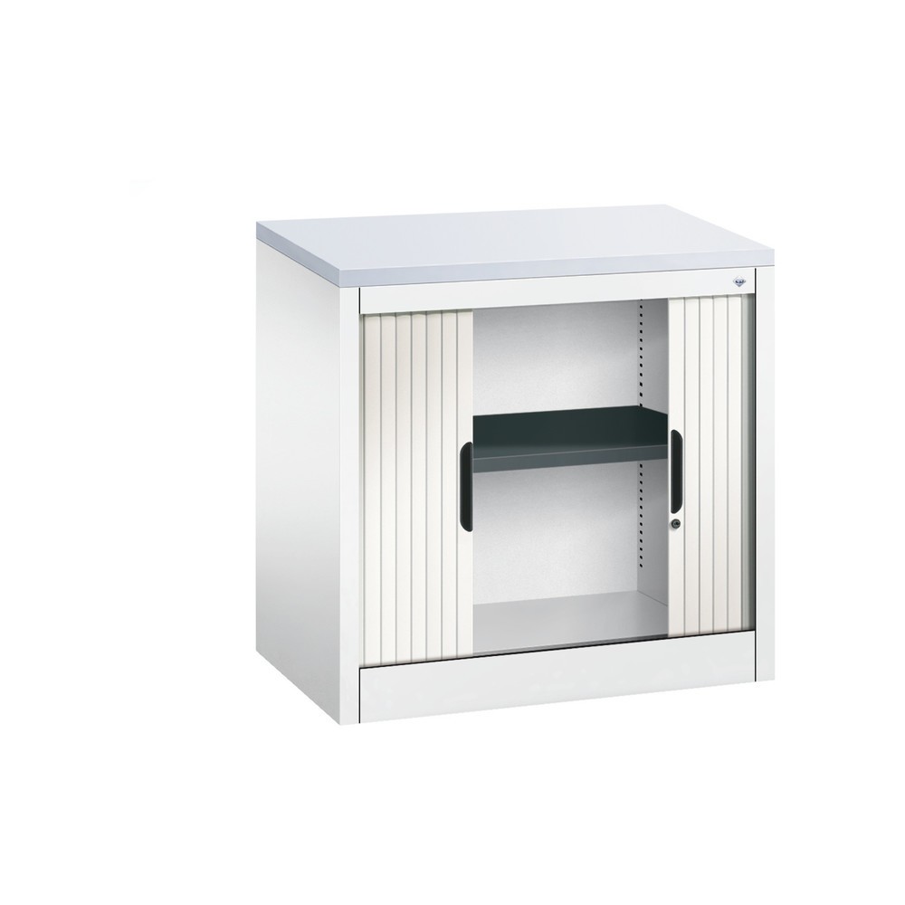 Produktabbildung Nr. 4: C+P Anstell-Querrollenschrank, 1 1/2 OH, Breite 800 mm, reinweiss, hellgrau