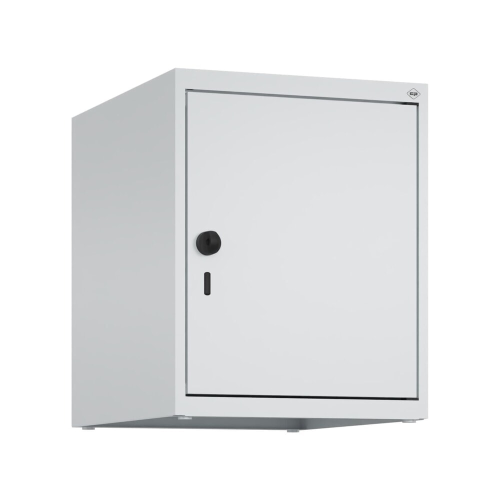 N° de l'image du produit 9 : C+P Aufsatzschrank für Kleiderspind Serie Classic PLUS, 1 Abteil  Breite 400 mm, lichtgrau, lichtgrau, für Vorhängeschloss