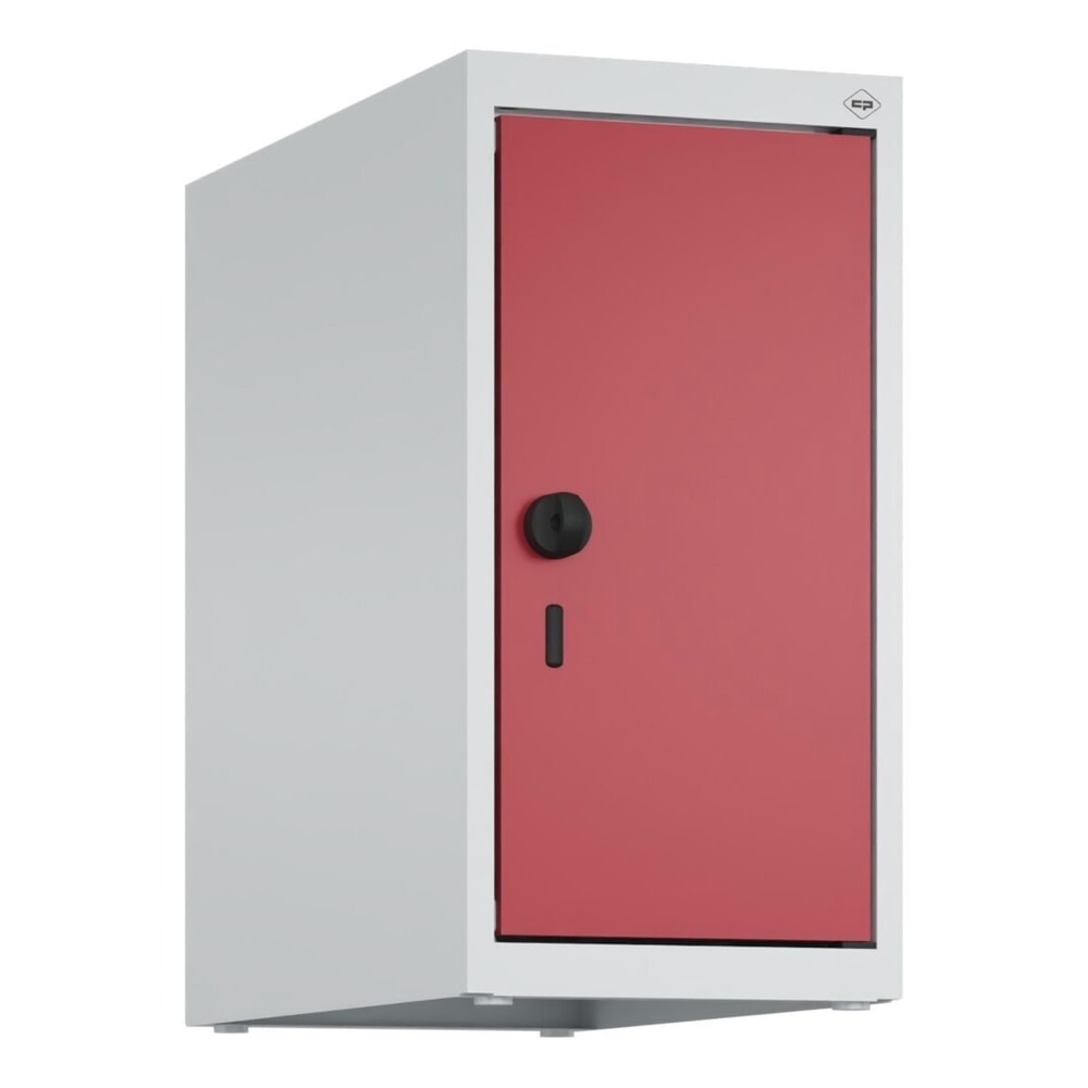 Produktabbildung Nr. 8: C+P Aufsatzschrank für Kleiderspind Serie Classic PLUS, 1 Abteil  Breite 250 mm, lichtgrau, rubinrot, für Vorhängeschloss