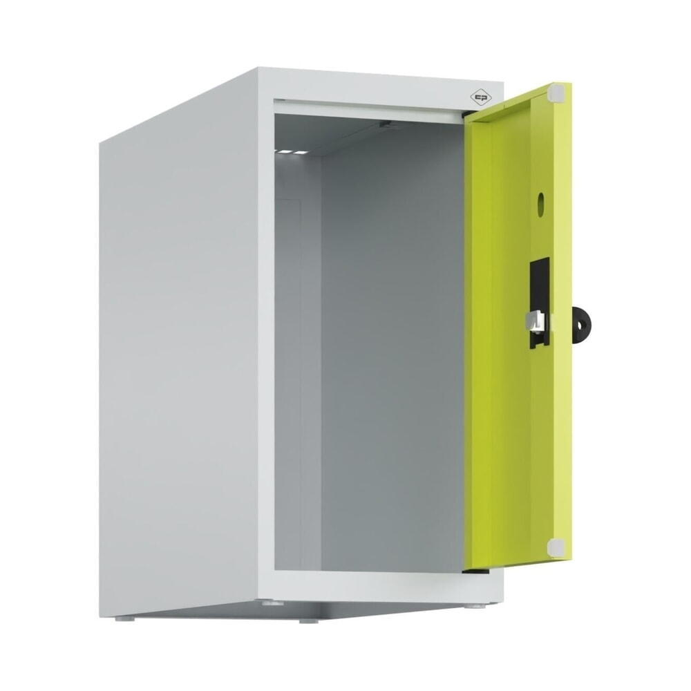 Illustration du produit: C+P Aufsatzschrank für Kleiderspind Serie Classic PLUS, 1 Abteil  Breite 250 mm, lichtgrau, clowngrün, für Vorhängeschloss
